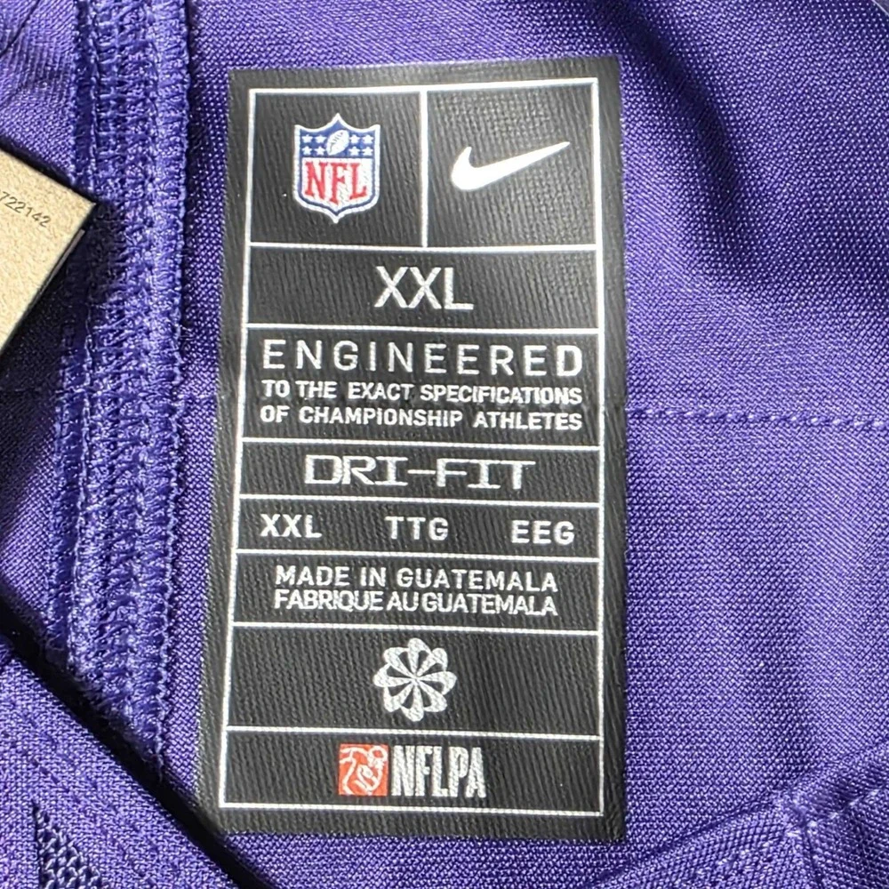 Nike Vapor FUSE Lamar Jackson Baltimore Ravens Limited Jersey Purple Sz XXL NWT